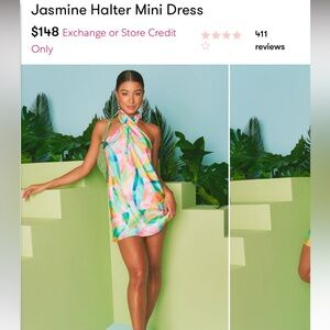 Show Me Your MuMu Jasmine halter dress size M.